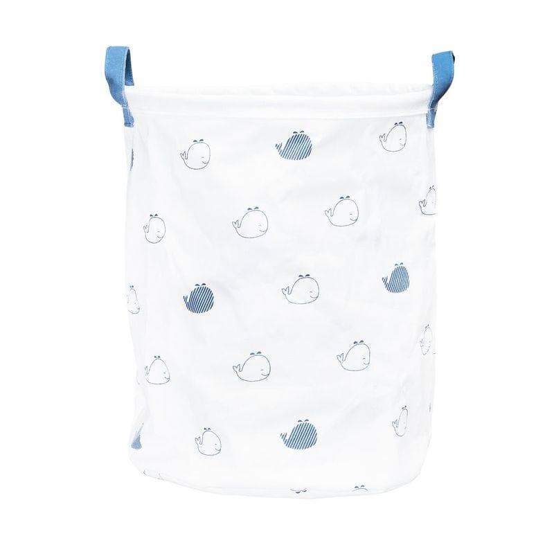 Panier de Rangement H39 D31cm Blue Baleine, blue baleine sauthon baby deco blanc - bleu per