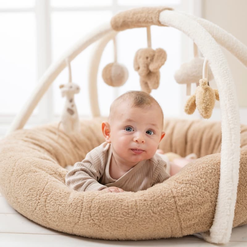 Tapis Pouf, naturel teddy bouclette nattou 25/03 — vue 5 sur 5