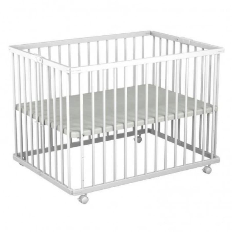 Parc Bois Pliant Alizee Blanc