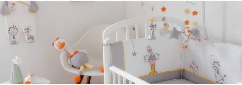 Housse de Couette 100x140, dame uche et gaufrette blanc/jaune moutarde 100x14 — vue 3 sur 4