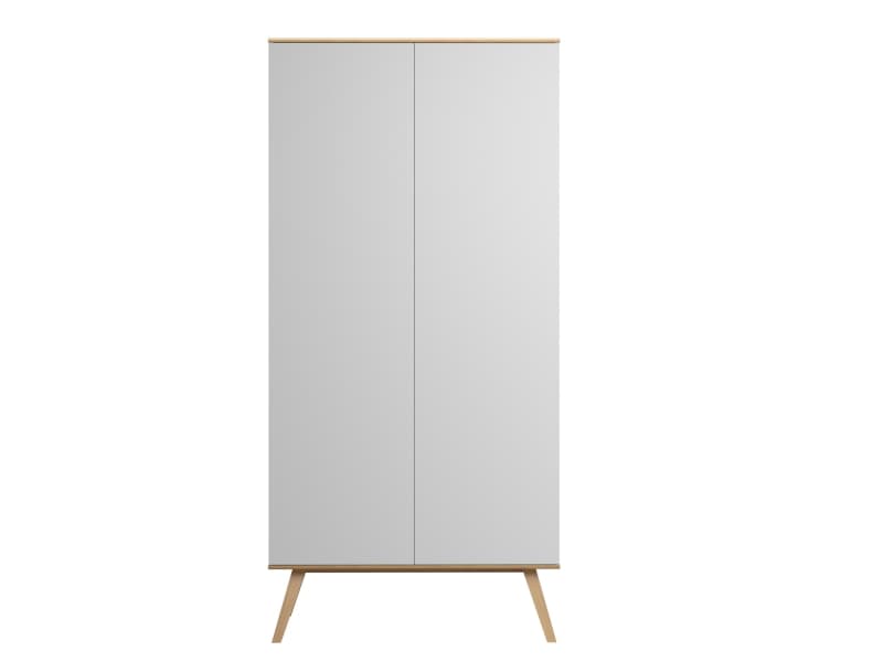 Armoire 2 Portes Naturebaby Blanc/bois — vue 2 sur 3