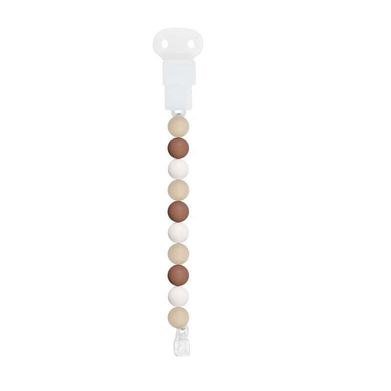 Attache Tetine Silicone, silicone sable/terracotta/blanc 21 e-23