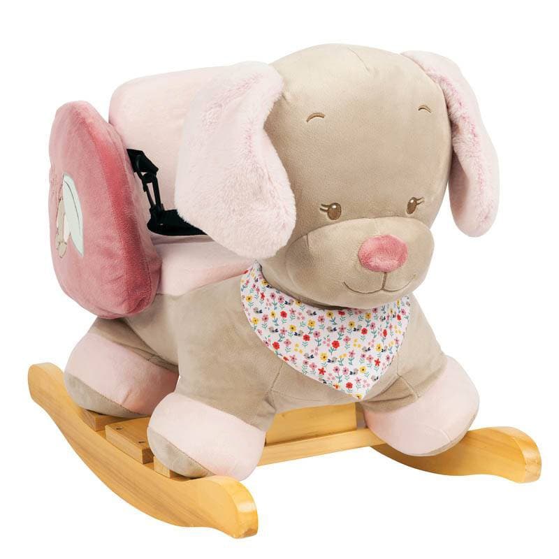 Bascule Lali le Chien, iris & lali nattou beige