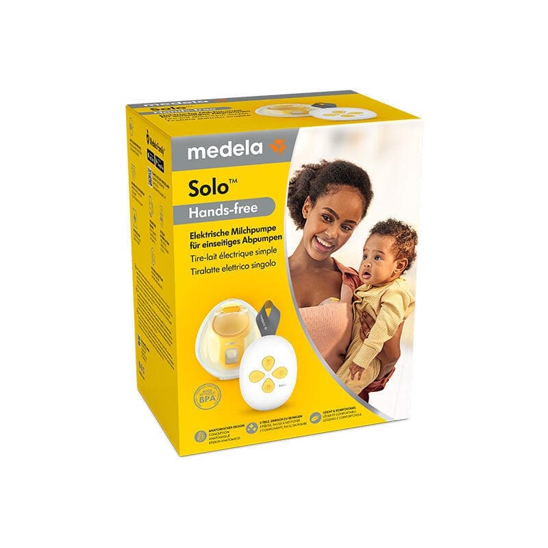 Tire-lait Electrique Simple Solo Hands-free, blanc jaune et transparent medela h-24 — vue 3 sur 4