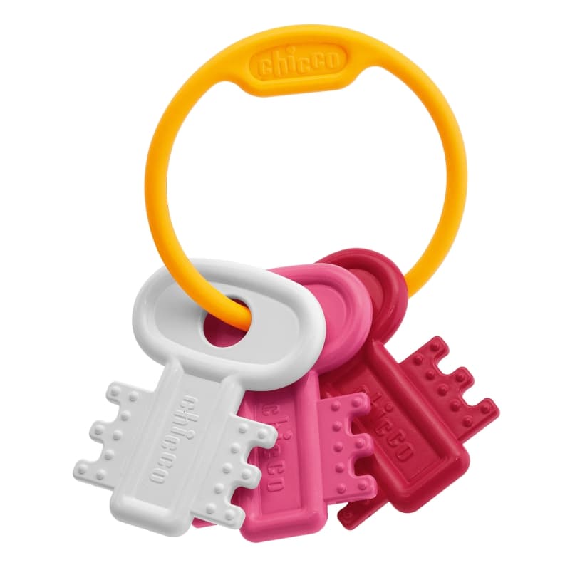 Hochet Cles, hochets chicco rose per