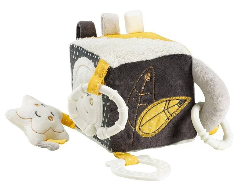 Cube Activite Babyfan, 9x9cm blanc/gris sauthon baby deco per babyfan — vue 1 sur 3