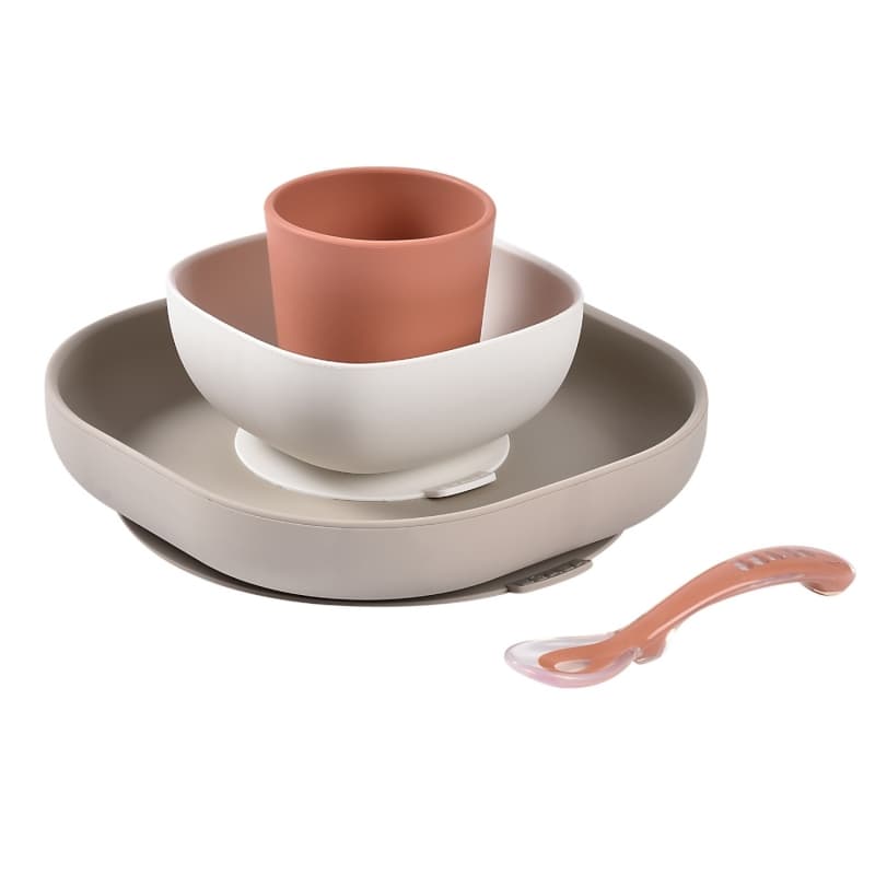 Coffret Repas Silicone 4 Pcs, terracota beaba 25/01 — vue 1 sur 5