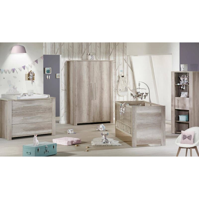 Armoire 3 Portes Emmy, emmy sauthon signature beige cendre/decor chene co — vue 4 sur 4