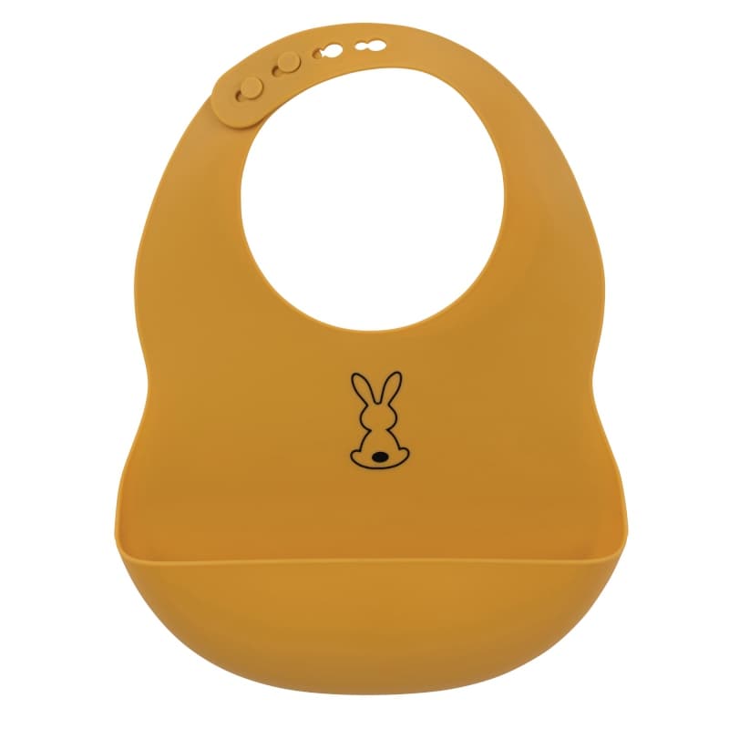 Bavoir Silicone Ocre, lapidou nattou h20