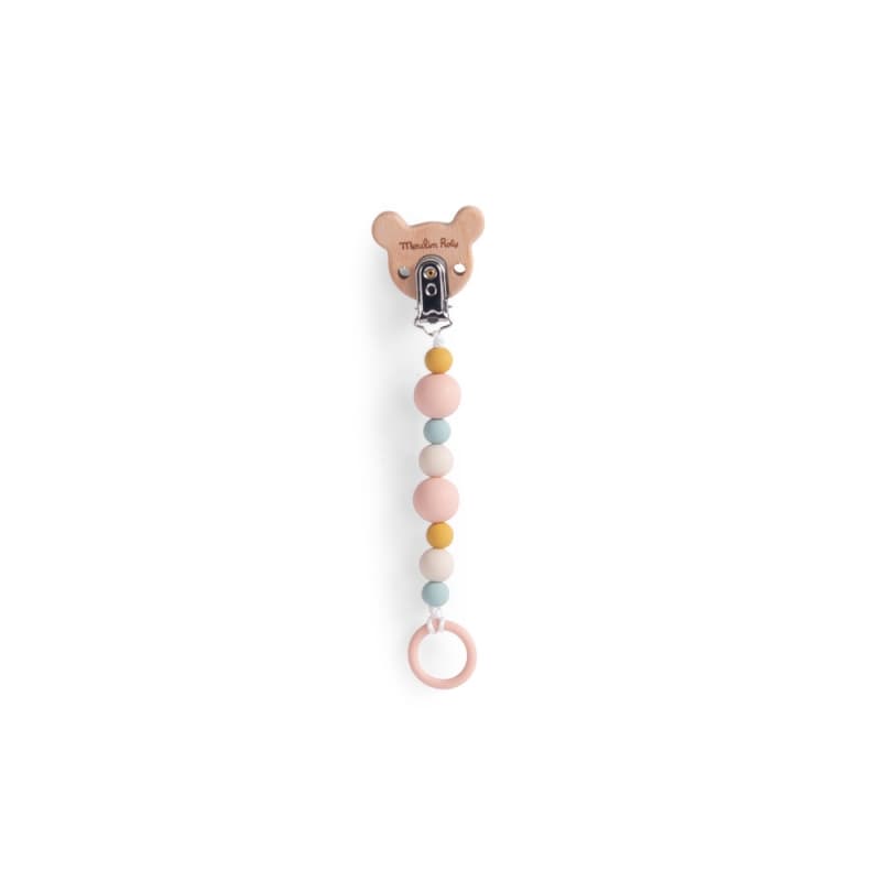 Attache-tetine Bois et Silicone Souris la Petite Ecole de Danse, la petite école de danse moulin roty multicolore 0x0x20 p-e-a-h 2024 — vue 2 sur 5