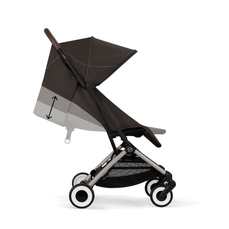 Poussette Orfeo Tpe, chocolate brown gold cybex 25/02 — vue 4 sur 5