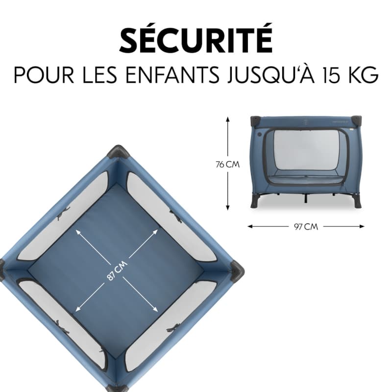 Parc Sleep N Play Sq Set, dark blue hauck p-24 e-24 — vue 3 sur 5