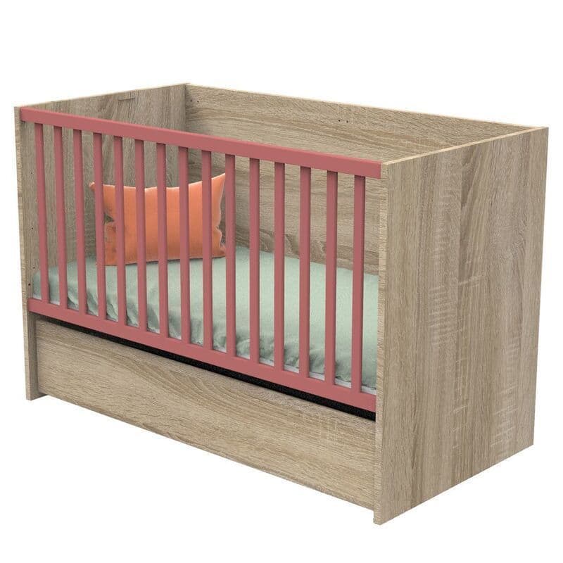 Lit 140x70 Evolutif en 190 Rose Nova Rose Canyonevolutif en 90x190 et 140x190 No, sauthon — vue 2 sur 5