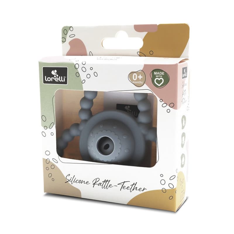 Hochet de Dentition en Silicone, gris lorelli 25/03 — vue 3 sur 3