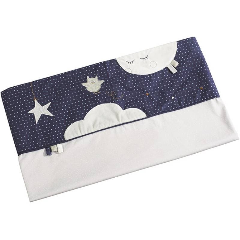 Parure de Lit + Taie Merlin, merlin sauthon baby deco bleu/blanc 140x190/60x40 — vue 1 sur 4