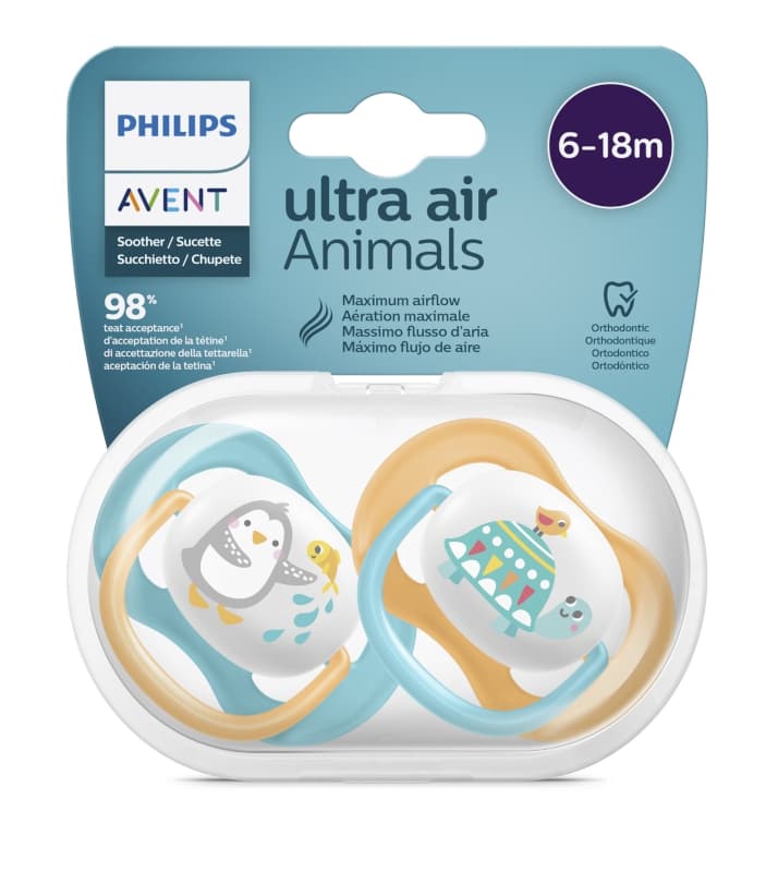 Scf080/07 Sucettes Air 6-18 Neutr Anim., philips avent 5 x 10,8 x 12,6 — vue 2 sur 7
