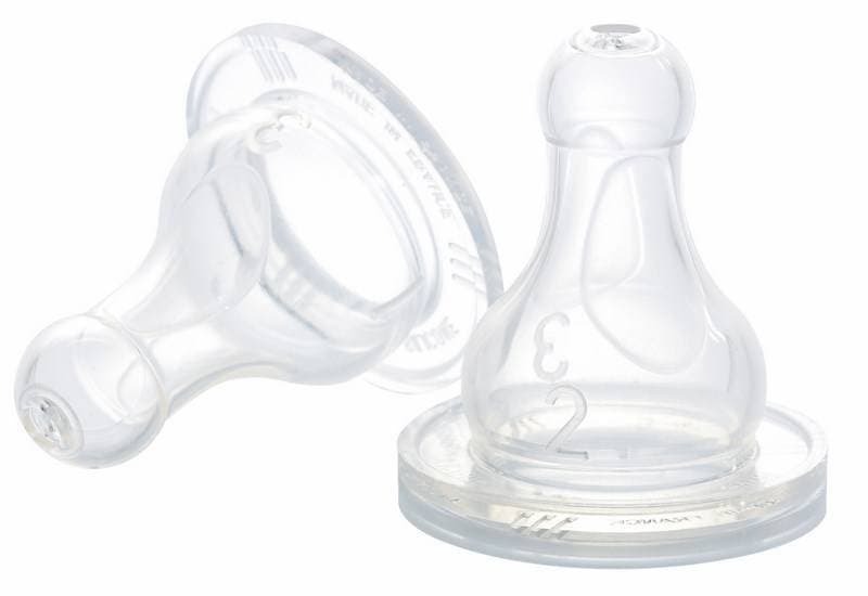 Lot 2 Tetines Silicone 1er Age, beaba