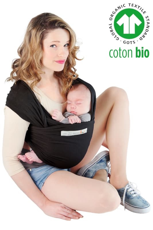 Echarpe la Basic Bio, love radius presque noir — vue 4 sur 4