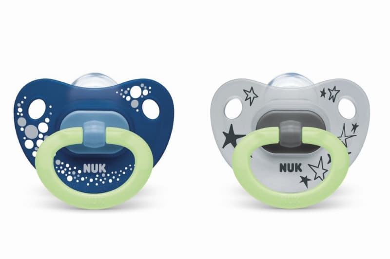 2 Sucettes Classic Nuit 18-36m Garcon - a Ecoulement des Stocks, developpement buccal nuk imprimã©e 18-36 mois per