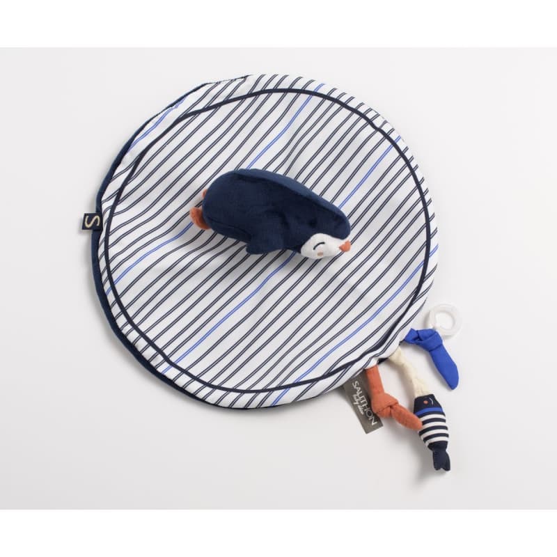 Doudou Mouchoir, baby sailor deco bleu — vue 1 sur 3