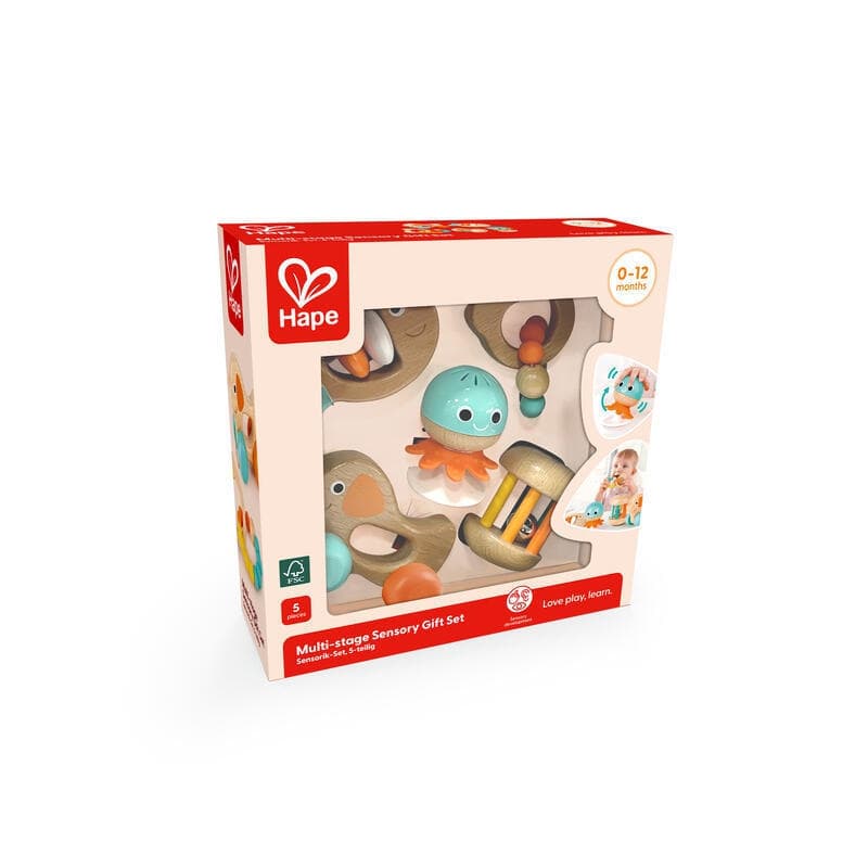 Coffret Sensoriel 1er Age, jouet 1er âge hape bleu et corail x x e-2023 — vue 1 sur 3