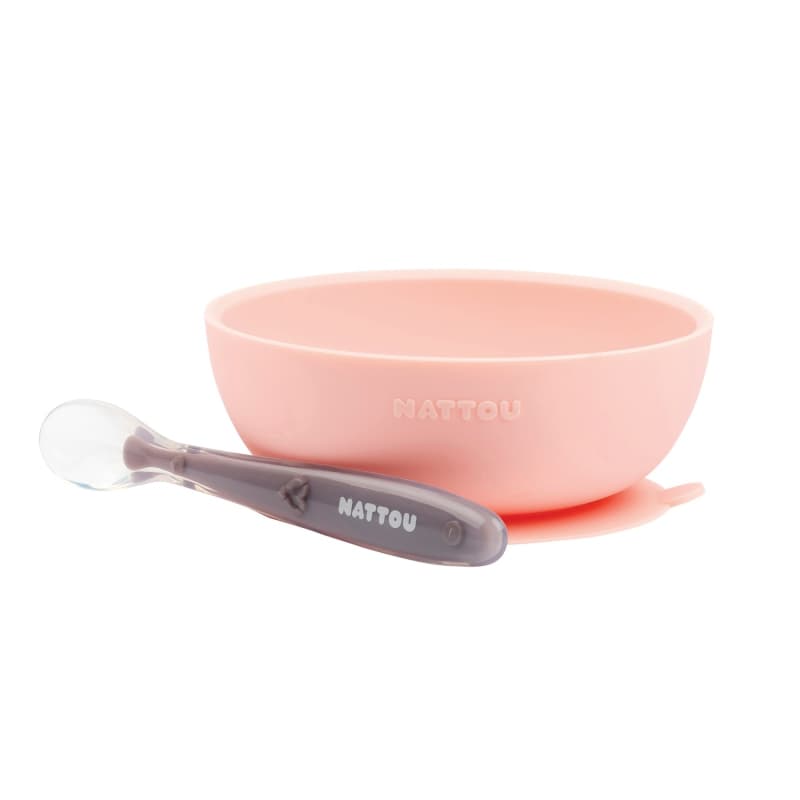 Silicone Bol (rose Pale+cuillere), silicone nattou h27 — vue 2 sur 3