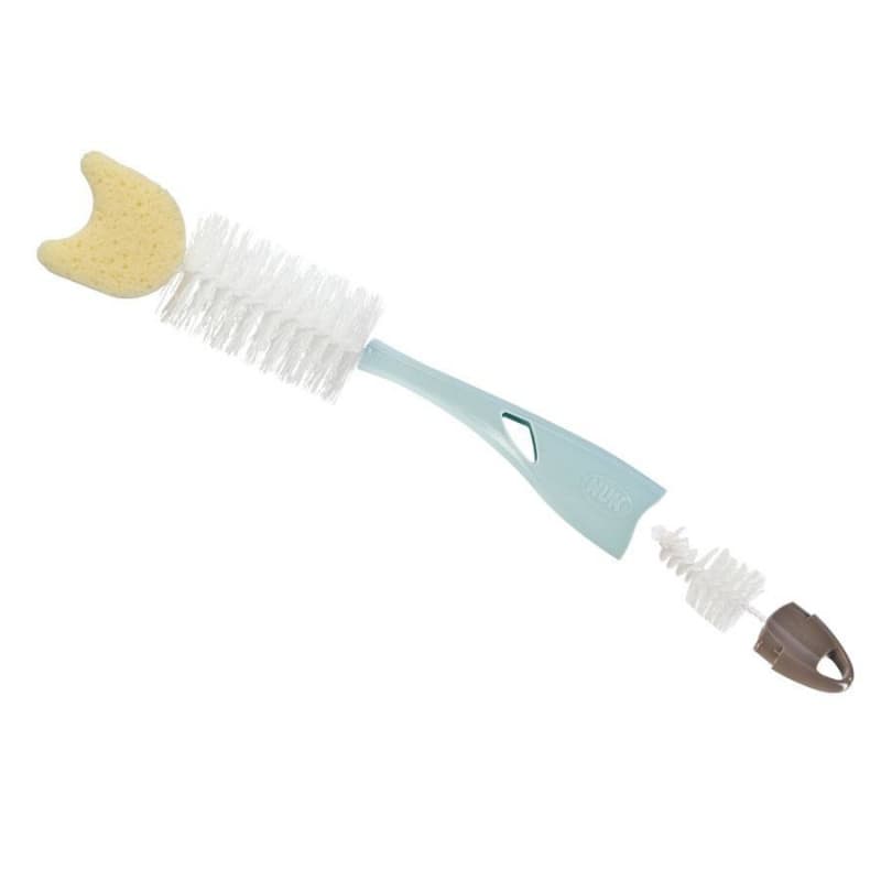 Goupillon 2en1 Embout Eponge, nuk bleu-gris + 0 mois per — vue 2 sur 2