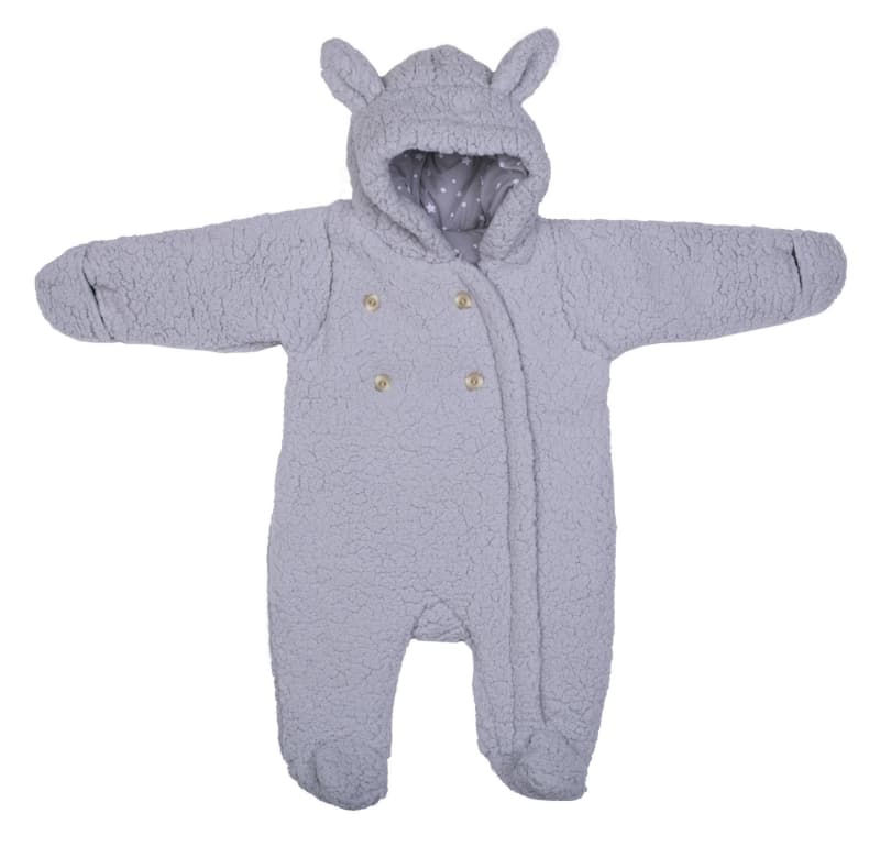 Combi Pilote Lapin Sherpa, gris 6/12 mois per — vue 1 sur 2