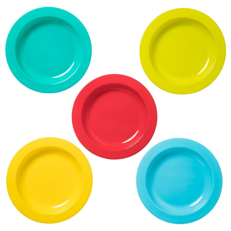 Lot de 5 Assiettes, 5 coloris babycalin multicolore diametre ext 17.5cm - hauteur 2022 — vue 2 sur 2