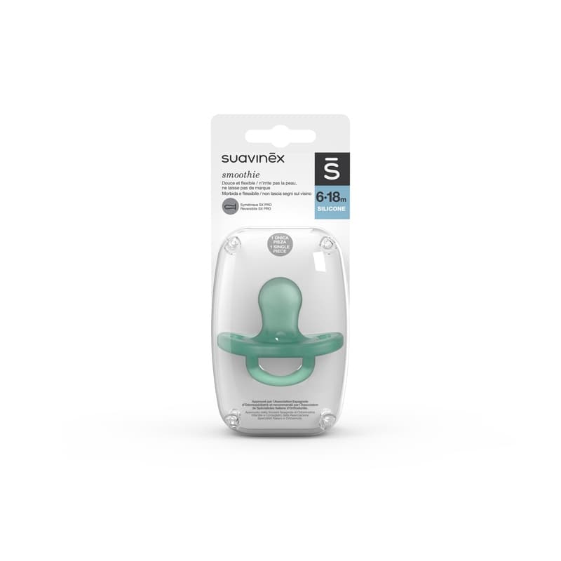 Sucette Tout Silicone Symetrique Sx Pro 6/18m, vert — vue 2 sur 2