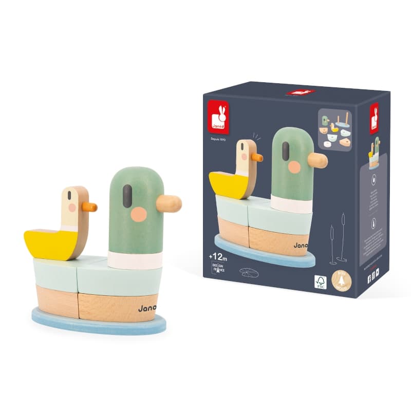Swc - Empilable Canards, jouets d'eveil janod multicolore 14,5 x 7,7 x 13,5 collection 2024 — vue 2 sur 5