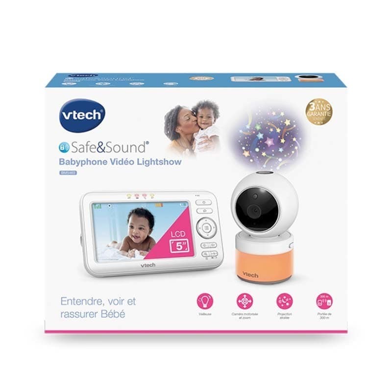 Bm5463 - Babyphone Video Lightshow, vtech baby blanc per — vue 3 sur 5