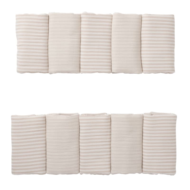 Tour de Lit Modulable Raye, ecru galet soft stripes bb&co per — vue 1 sur 4