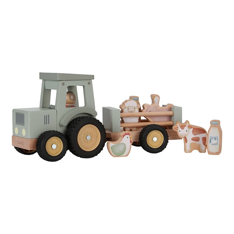 Tracteur+remorque en Bois Fsc, 18m+ little farm little dutch 05-24 — vue 1 sur 4