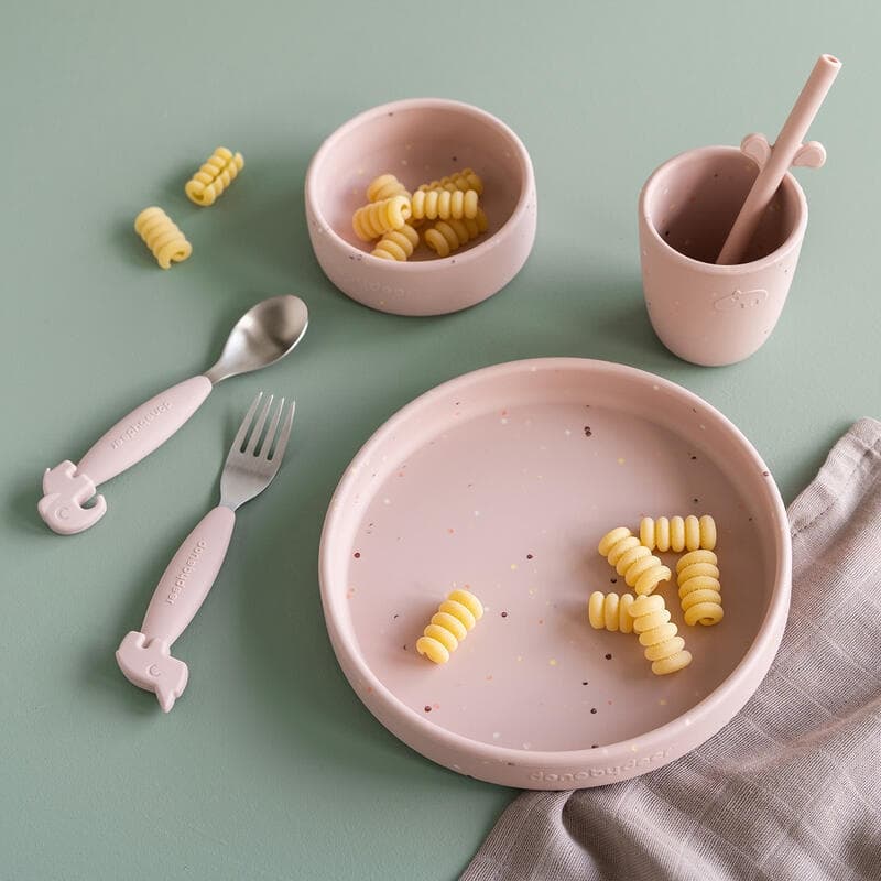 Coffret Repas en Sili Confetti, rose done by deer news feb 2023 — vue 1 sur 2