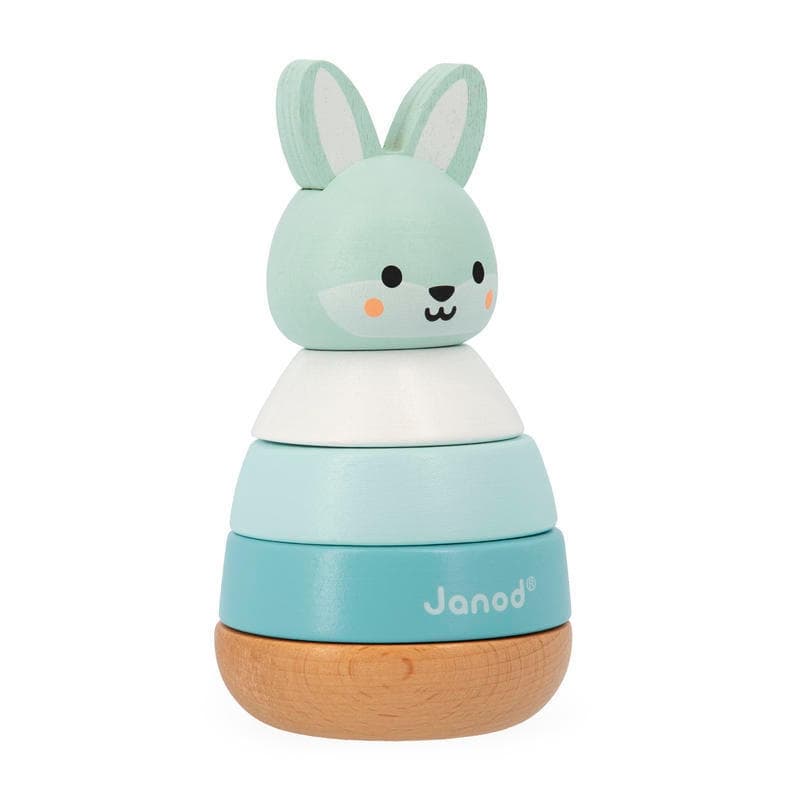 Partenariat Wwf - Empilable Lapin, wwf janod bleu p-23 e-23 — vue 3 sur 5
