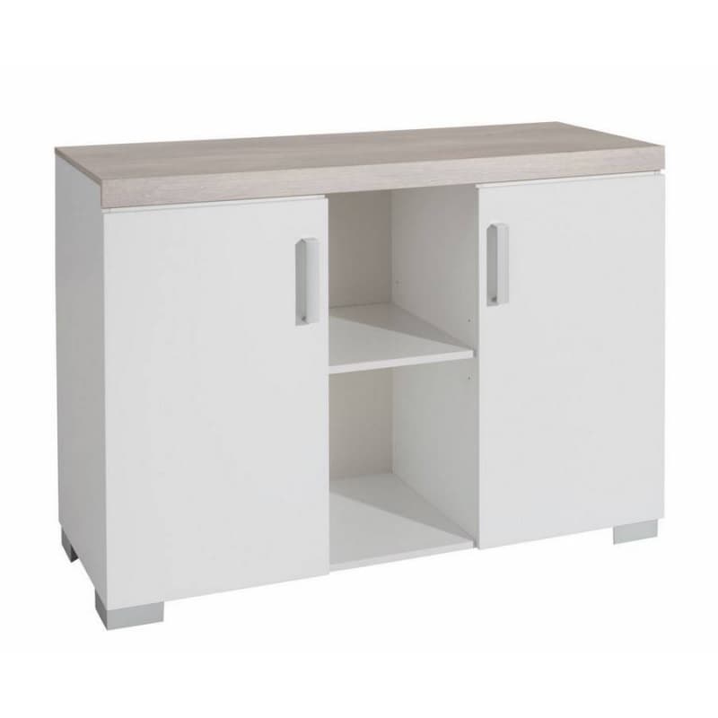 Commode a Langer 2 Pavec 2 Compartiments Ouverts, metamorphose chene nautik/blanc craie — vue 1 sur 4