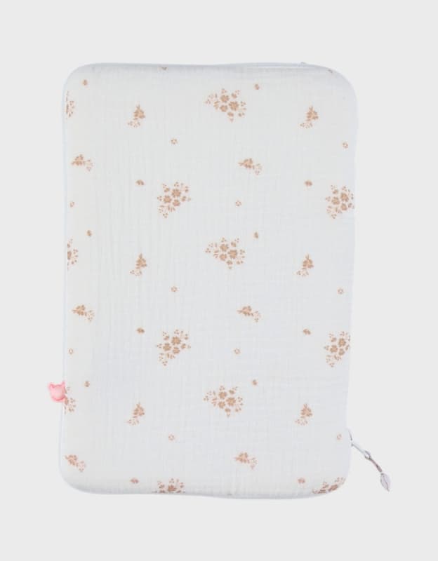 Vf Protege Carnet de Sante - Fleurs d'Antan, ecru rose vintage flowers noukie's — vue 3 sur 3