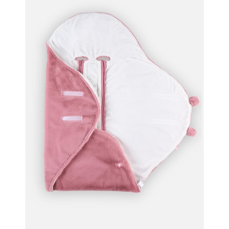 M&m22 Couverture Promenade Rose Fausse Fourrure, mix & match noukies rose permanent — vue 4 sur 5