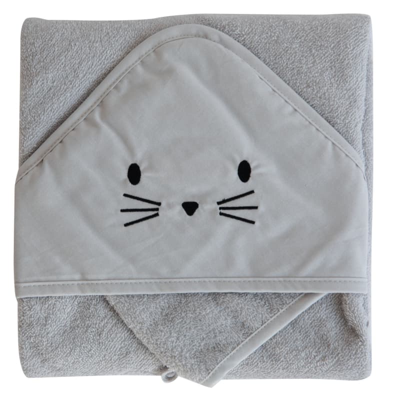 Coffret Sortie de Bain + Gant 75x75 Perle, domiva