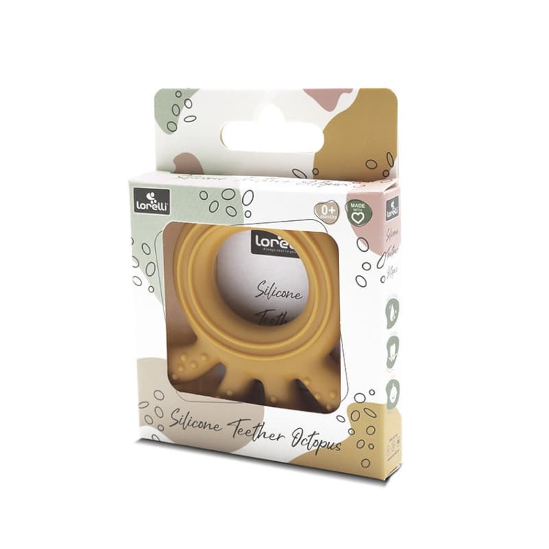 Hochet de Dentition Silicone Octopus, jaune lorelli 25/03 — vue 2 sur 2