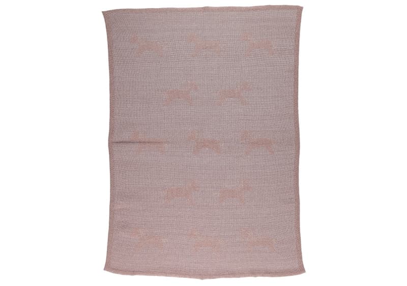 L&j Lina Couverture Tricot 75x100cm Jacquard Bio, lina joy noukies jaune permanent — vue 4 sur 4