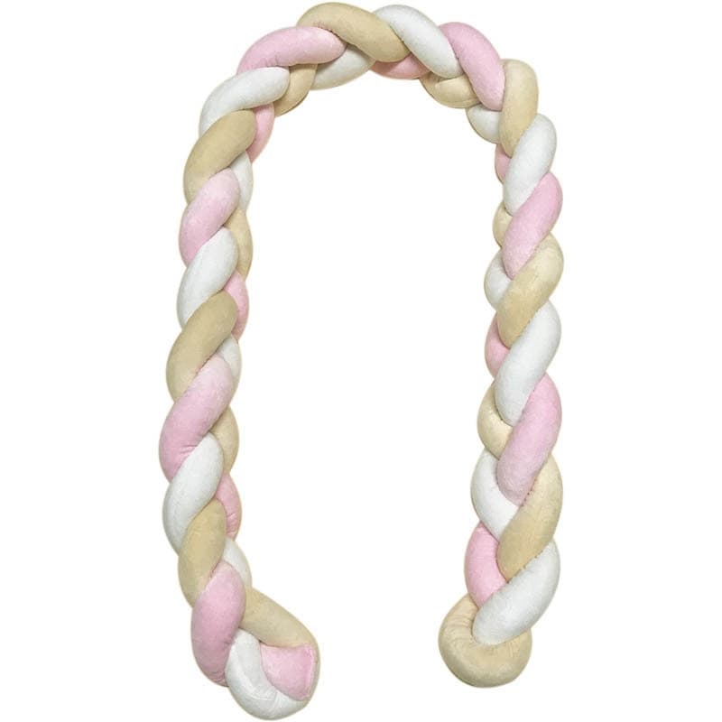 Coussin Tresse Tricolore 300cm Rose, rose babycalin paris 300 — vue 1 sur 3