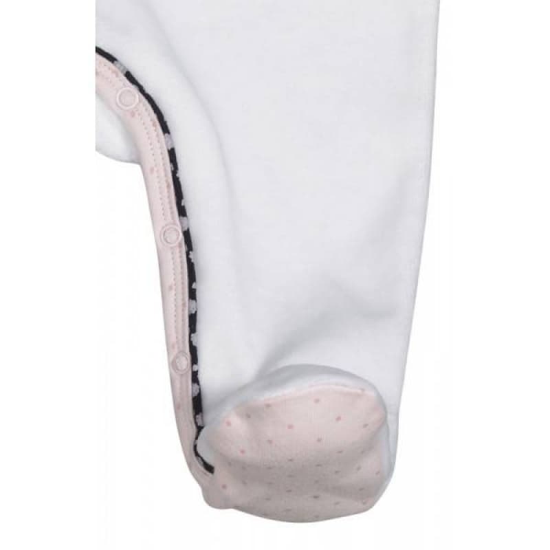Pyjama Velours Blanc Taille Naissance Miss Fleur de Lune, sauthon — vue 2 sur 3