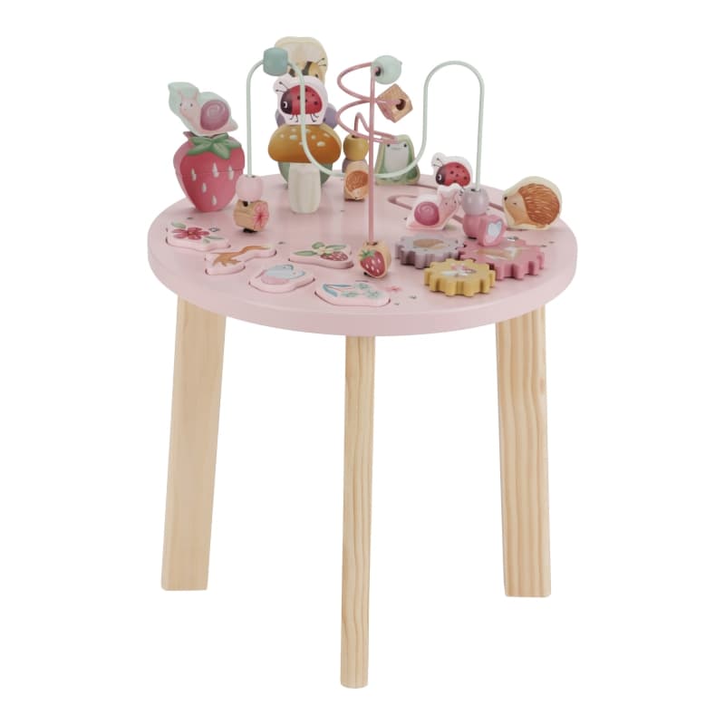 Table Activites Bois Fsc, rose vert jaune beige bois multicolore fairy garden little dutch — vue 1 sur 3