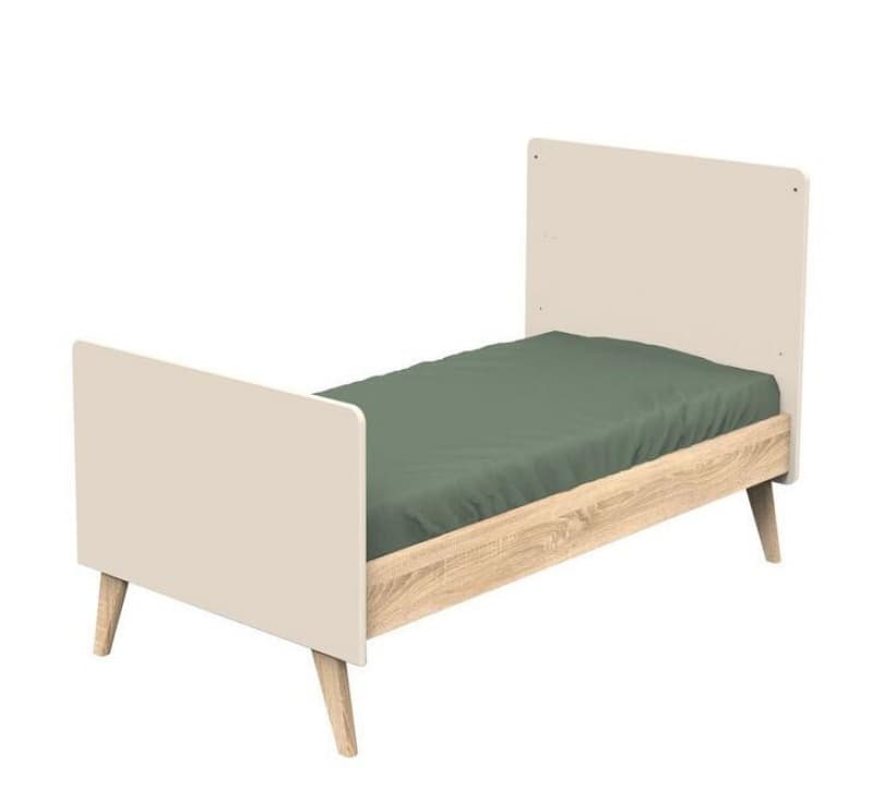 Little Big Bed 140x70 Kit de Transformation Inclus, basile sauthon selection beige cendré - hêtre vernis 143 x 91 x 78 h-22 — vue 2 sur 3