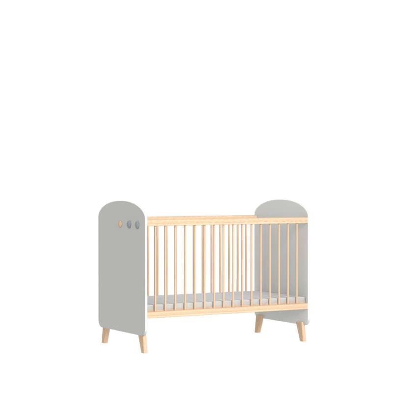Lit Bebe 60x120 - Sommier 3 Positions Senja, senja domiva blanc 124x65x95