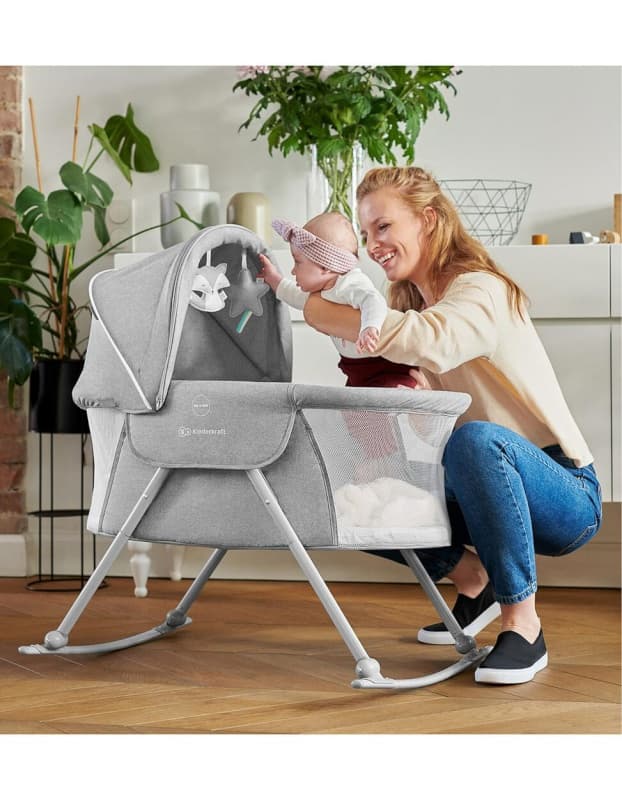 Berceau Lovi Gris, kinderkraft gris — vue 2 sur 3