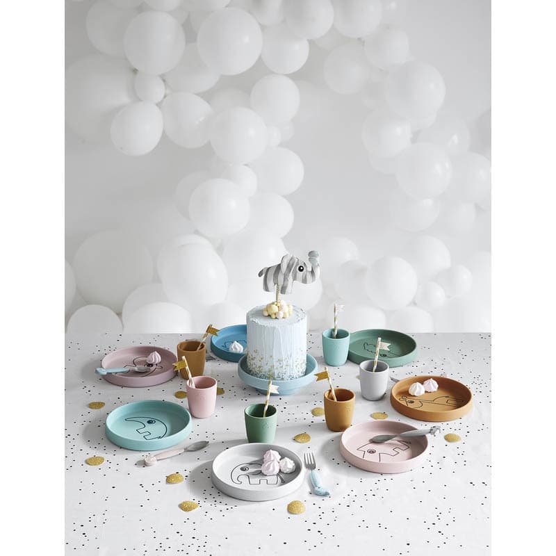 Assiette Silicone Nozo, deerfriend bleu