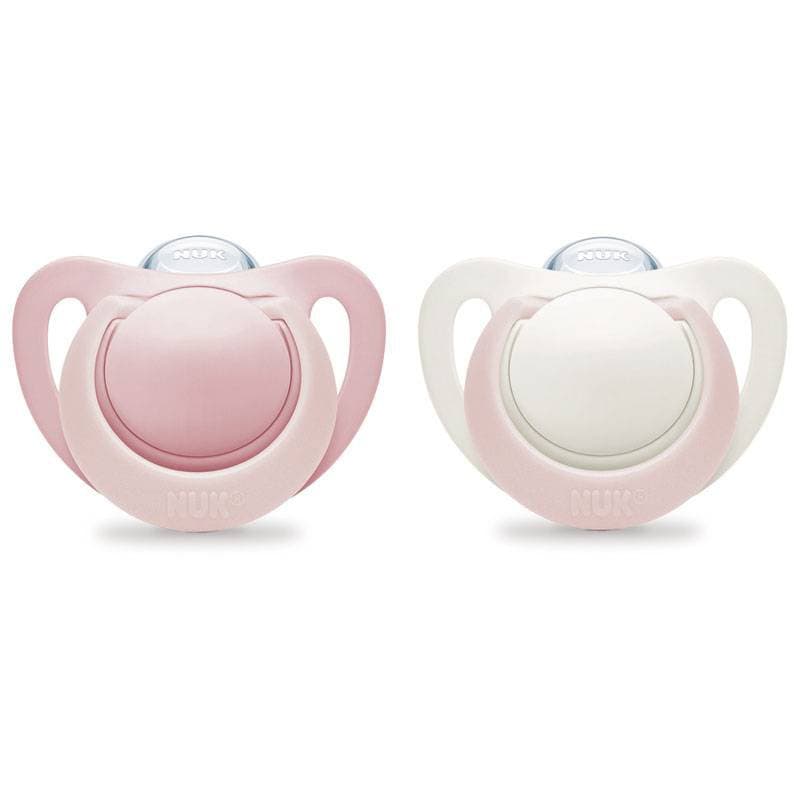 2 Sucettes Genius 6-18m Fille, nuk blanc/ rose 6-18 mois per — vue 1 sur 2